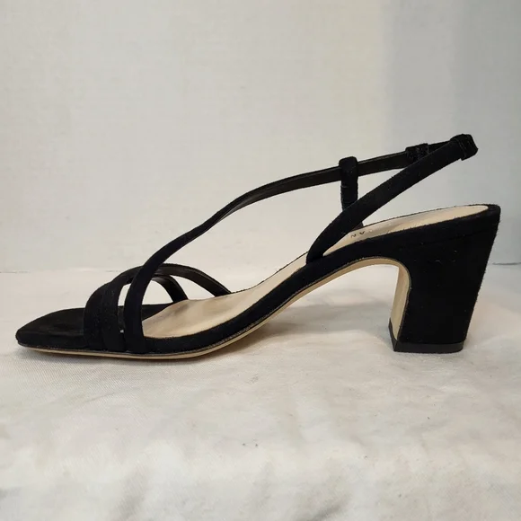 La Canadienne Pola black suede square stappy sandal 36 Stuart Weitzman soirée 35 - Picture 4 of 16